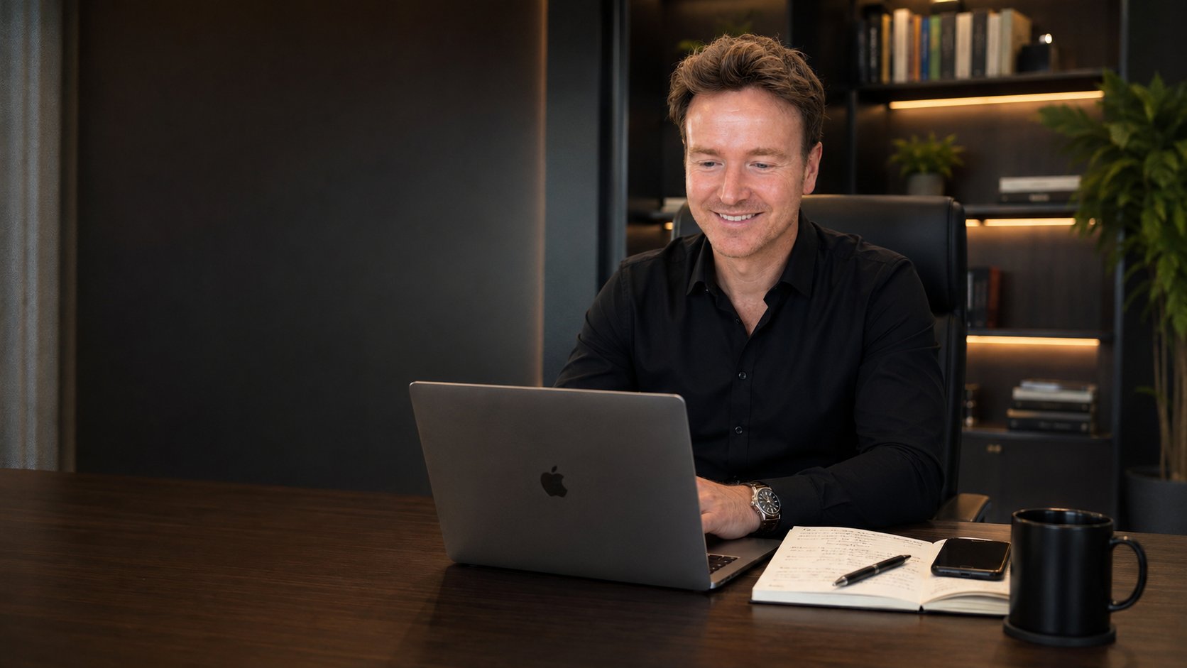 Tom Arrington at his desk